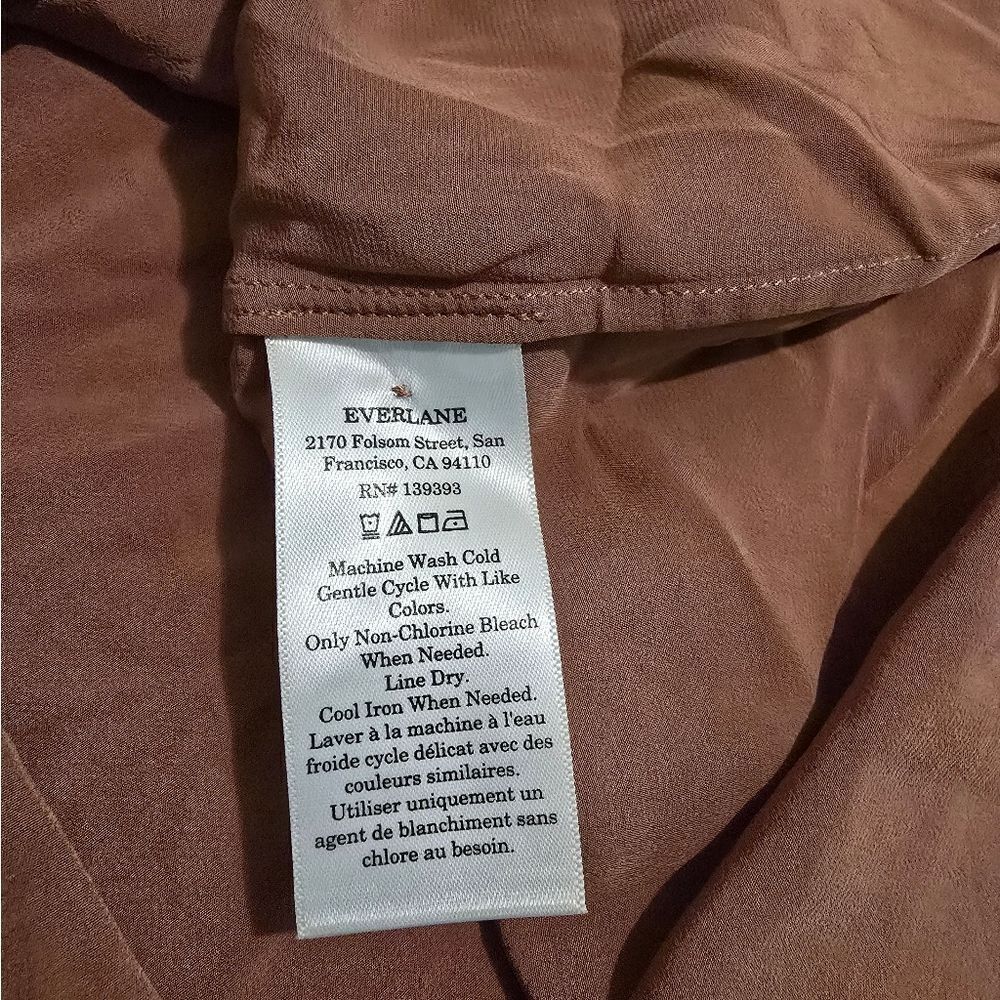 NWOT Everlane The Gathered Midi Dress Carob Brown Size  XXS - Picture 5 of 12